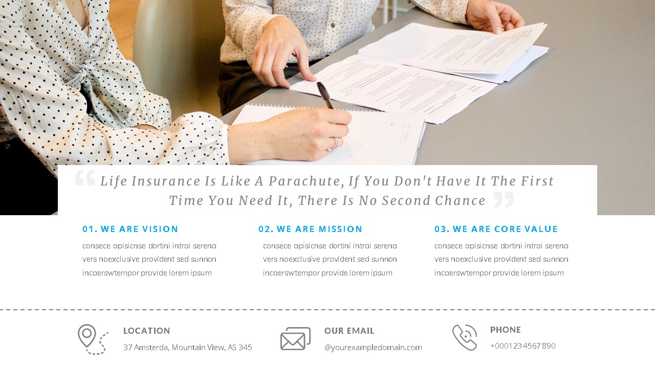 Insurance Business Google Slide Template, Presentation Templates